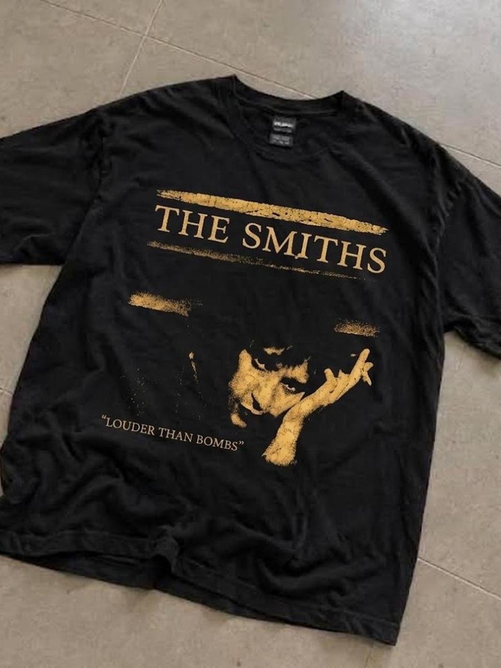 The Smiths 'Louder Than Bombs' Black Graphic Tee